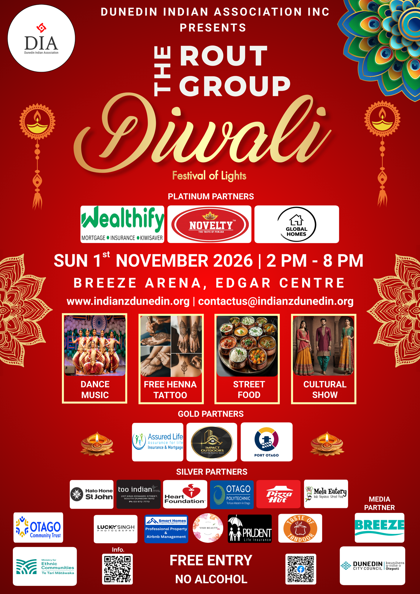 Dunedin Diwali Festival event flyer