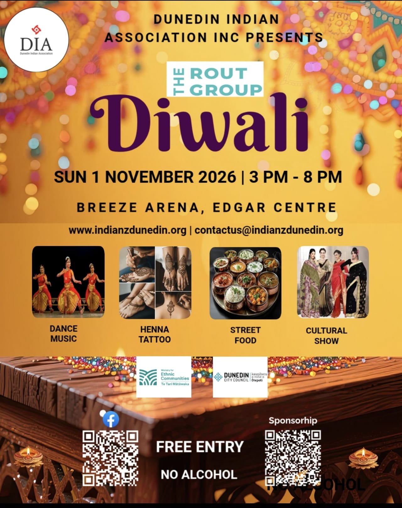 Dunedin Diwali Festival event flyer